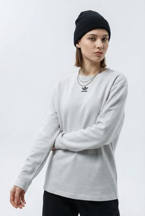 adidas Langarmshirt ADIDAS ORIGINALS ESSENTIALS LONGSLEEVE, Damen, Gr. XXL, wei&szlig;, schwarz, Obermaterial: 100% Baumwolle, Rundhals, Shirts Langarmshirt, locke