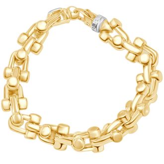 Pompeii3 Mens U-Shape Link 14k Gold (113gram) or Platinum (181gram) 13mm Bracelet 9