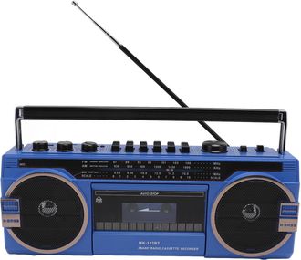 OEM Radiocasete Retro Bluetooth Con Entrada Usb, Sd Y Aux De 3,5 Mm, Reproductor Y Grabador De Casetes Am/fm/sw (azul)