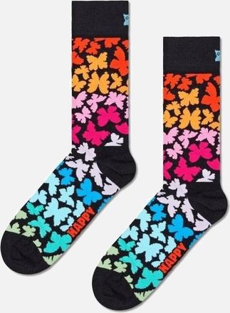 Happy Socks Mens Happy Socks Butterfly Socks, Multi - Black - Size: 10/9.5/9/10.5/11/11.5/12/12.5