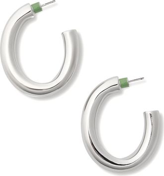 Machete Jewelry 1.5 Perfect Oval Hoops in Silver at Nordstrom