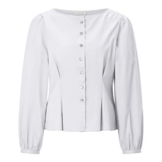 Rich & Royal Gecertificeerde Katoenen Blouse - Dames - Blouses - Wit - M - Katoen - Overhemden