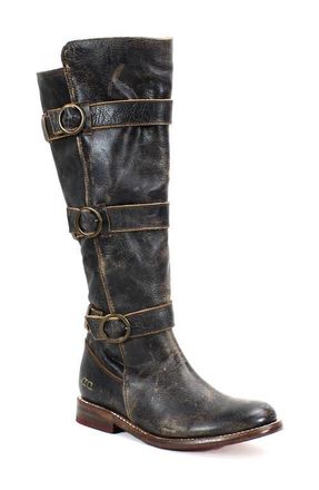 Bed St&uuml; Kitty Engineer Boot in Black Lux at Nordstrom, Size 7.5C