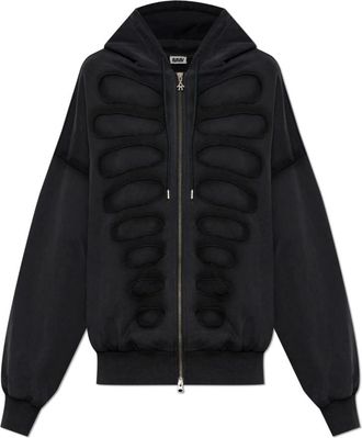Avavav Tim Panelled Zip-up Hoodie - Dames - Vesten met rits - Zwart - L - Katoen - Hoodies & sweatvesten