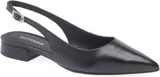Bottero Alessandra Slingback Pointed Toe Flat in Preto at Nordstrom, Size 11