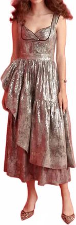 Celia B Silvermoon Midi Dress In Grey