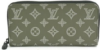 Louis Vuitton Green Olive Leather Long Wallet (Bi-Fold) (Pre-Owned)