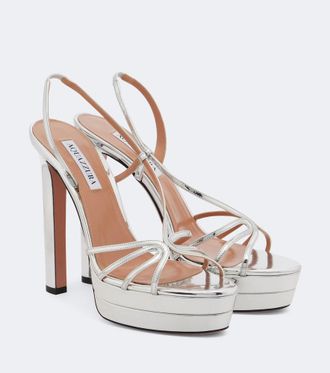 Aquazzura Sandalias con plataforma Talk To Me de piel