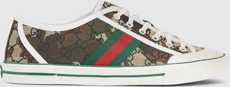 Gucci Mens Gucci Tennis 1977 Sneaker, Black, GG Canvas