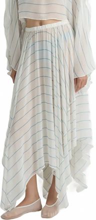 Bondi Born Capri Silk Square Skirt In Smoke Stripe