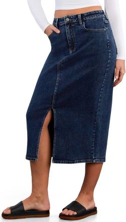 Wash Lab Denim Lucy Denim Midi Skirt in Petal Denim at Nordstrom, Size 25