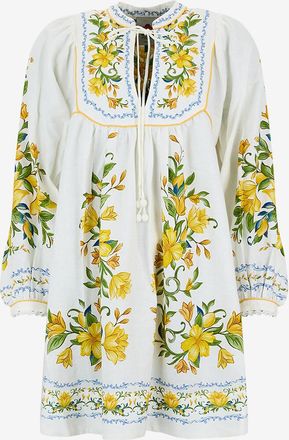 Farm Rio Mini-Tunikakleid aus Leinenmix Sicily