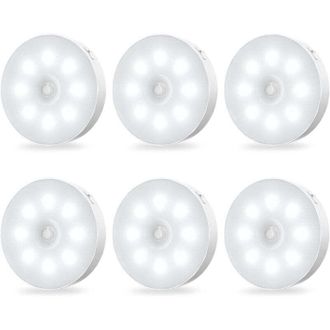 OEM [mai Usato]luci Notturne A Led Con Sensore Di Movimento Per Armadietti - Ricaricabili, Autoadesive, Con Sensore, A Luminosit&agrave; Costante, Confezione Da 