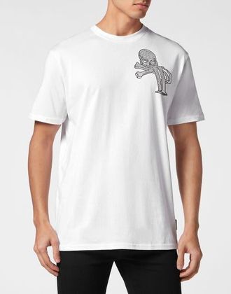 Philipp Plein T-Shirt Round Neck Ss Wire Frame Men in White at Nordstrom, Size Xxx-Large