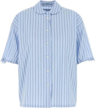 Prada Embroidered Poplin Shirt