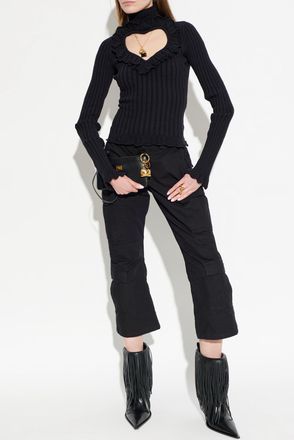 Balenciaga Top With A Decorative Cut-out, Womens, Black