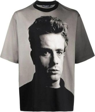 Dolce & Gabbana James Dean T-Shirt - Heren - T-shirts - Grijs - XS - Katoen - Tops