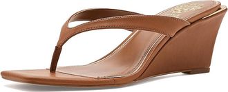 Vince Camuto Cianna Thong Wedge Sandals Womens Wedge Shoes Golden Walnut : 8.5 M, Synthetic