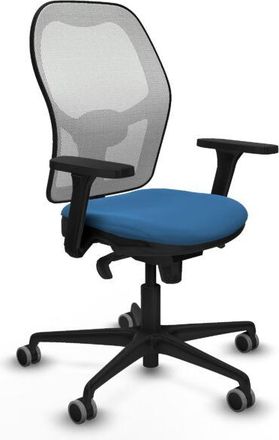 Piqueras y Crespo Jorquera Sincro Malla Blanca Similpiel Azul Claro Brazos 3d Base Nailon Ruedas 65mm Engomada