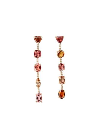 Jacquie Aiche 14K yellow gold Twiggy tourmaline earrings - women - 14kt Yellow Gold/Tourmaline - One Size
