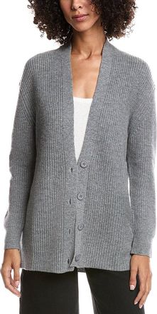 Forté Cashmere Boyfriend Wool & Cashmere-Blend Cardigan