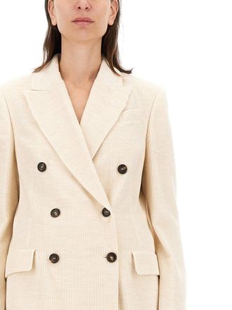 Brunello Cucinelli Double-Breasted Blazer - Ivory