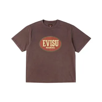 Evisu T-Shirts, male, Brown, Size: XL Maniac SS Tee