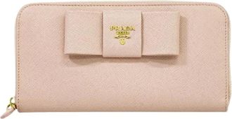 Prada Pre-owned Vintage Portemonnee - Dames - Vintage Accessoires - Roze - ONE Size - Leer - Vintage