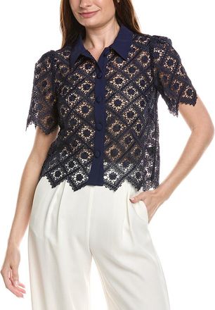 Milly Milly Addison Tile Lace Shirt