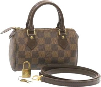 Louis Vuitton Mini Borsa a Mano in Tela Pre-owned - - Pre-owned - Donna - Marrone - ONE SIZE
