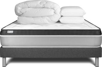 VITALIT Pack Colch&oacute;n Gris Espuma Viscoel&aacute;stica 180 X 200