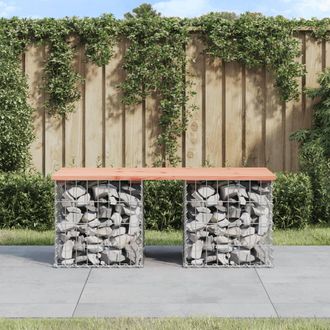 vidaXL Vidaxl - Banco Jard&iacute;n Dise&ntilde;o Gaviones Madera Abeto Douglas 103x44x42 Cm