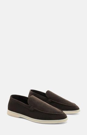 Scarosso Ludovico Loafers in Dark Brown - Suede at Nordstrom, Size 43.5
