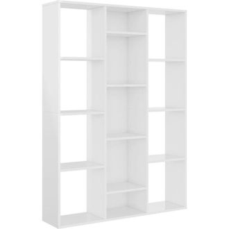 vidaXL Vidaxl - Libreria/Divisorio Bianco Lucido 100x24x140 cm in Multistrato
