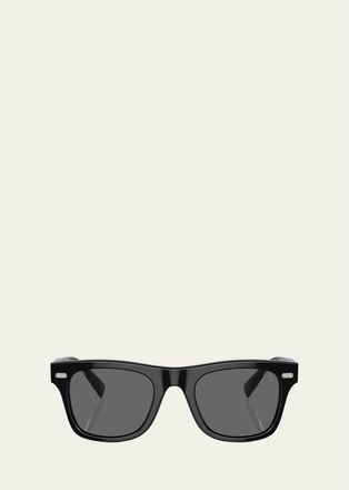 Brunello Cucinelli Engraved Acetate Square Sunglasses