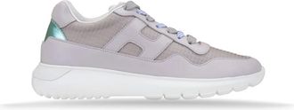 Hogan Veterschoenen voor dames Stijlvol ontwerp - Dames - Sneakers - Paars - 38 EU - Leer - Schoenen