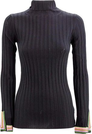 Etro Jacquard-gebreide coltrui - Dames - Coltruien - Grijs - S - Wol - Truien & Vesten