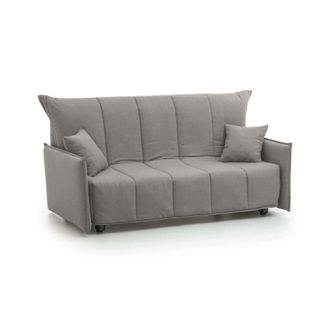 Dmora Dmora - Sofa Cama Dabali, Sof&aacute; De 2 Plazas, 100% Made In Italy, Sof&aacute; De Sal&oacute;n Con Apertura Trolley, En Tela Acolchada, Con Reposabrazos Est&aacute;ndar, Cm 1
