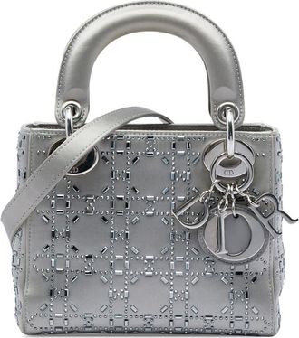 Dior Pre-owned Dior Mini Satin Cannage Crystal Embellished Lady Dior Ladies I7Q9ZZQ5J219KOHG