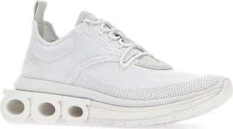 Ferragamo Mens Nima Sneakers White Fabric