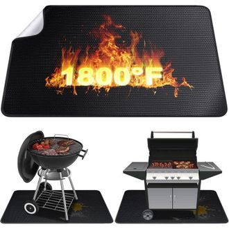 OEM Alfombrilla Ign&iacute;fuga (99 X 119 Cm), Alfombrilla Protectora Plegable, Alfombrilla Para Suelo, Alfombrilla Para Parrilla, Estufa, Suelo, C&eacute;sped -crezuo
