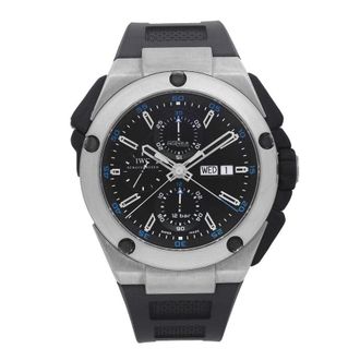 IWC Pre-owned IWC Ingenieur Double Chronograph Chronograph Black Dial Mens Watch IW386503