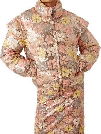 Celia B Babylon Puffer Jacket In Multicolor