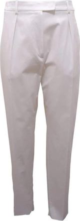 Max Mara Calante Broek - Dames - Slim Fit Broeken - Wit - L - Broeken