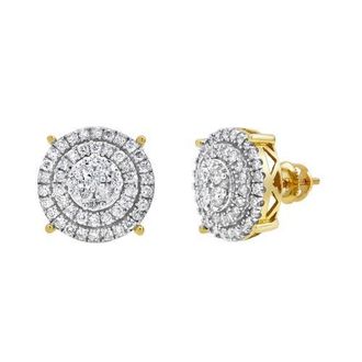 LuvMyJewelry Vegas Baller 14K Yellow Gold Diamond Stud Earrings - 1.54ct. at Nordstrom