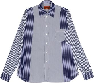 Colville Frankenstein striped cotton shirt - women - Cotton - 40 - Blue