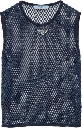 Prada Canotta in rete - Blu