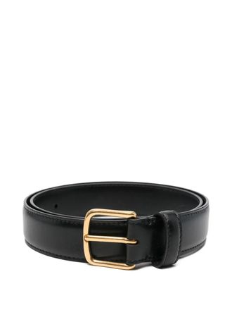 The Row square-buckle leather belt - unisex - Calf Leather - 80 - Black