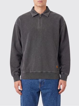 Carhartt Work in Progress Polo a maniche lunghe in cotone con chiusura a zip
