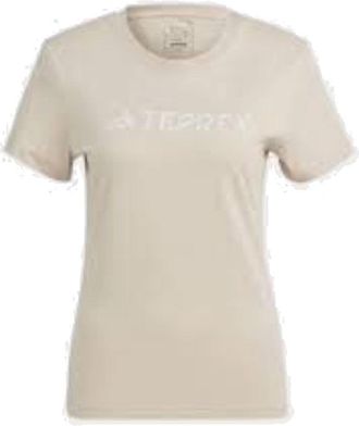 adidas (WMNS) adidas Terrex Classic Logo T-Shirt Asia Sizing Beige IB1157
